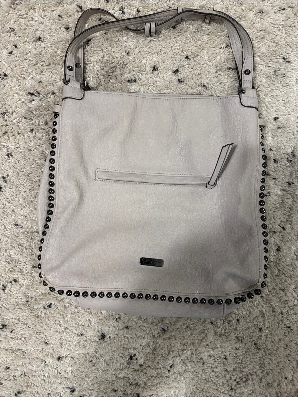Jessica Simpson Women’s Leather Shoulder Bag in Light Gray